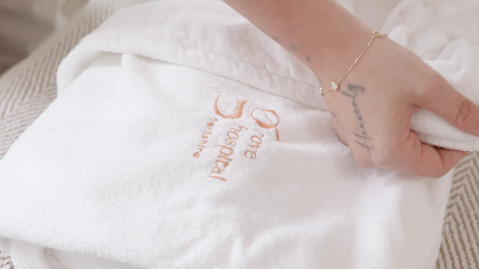 Berkshire Grove Hospital branded treatment towel